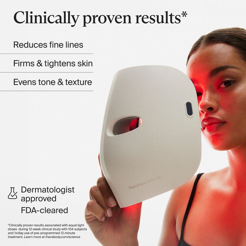 Therabody TheraFace Mask Glo LED Skincare Mask with Massage